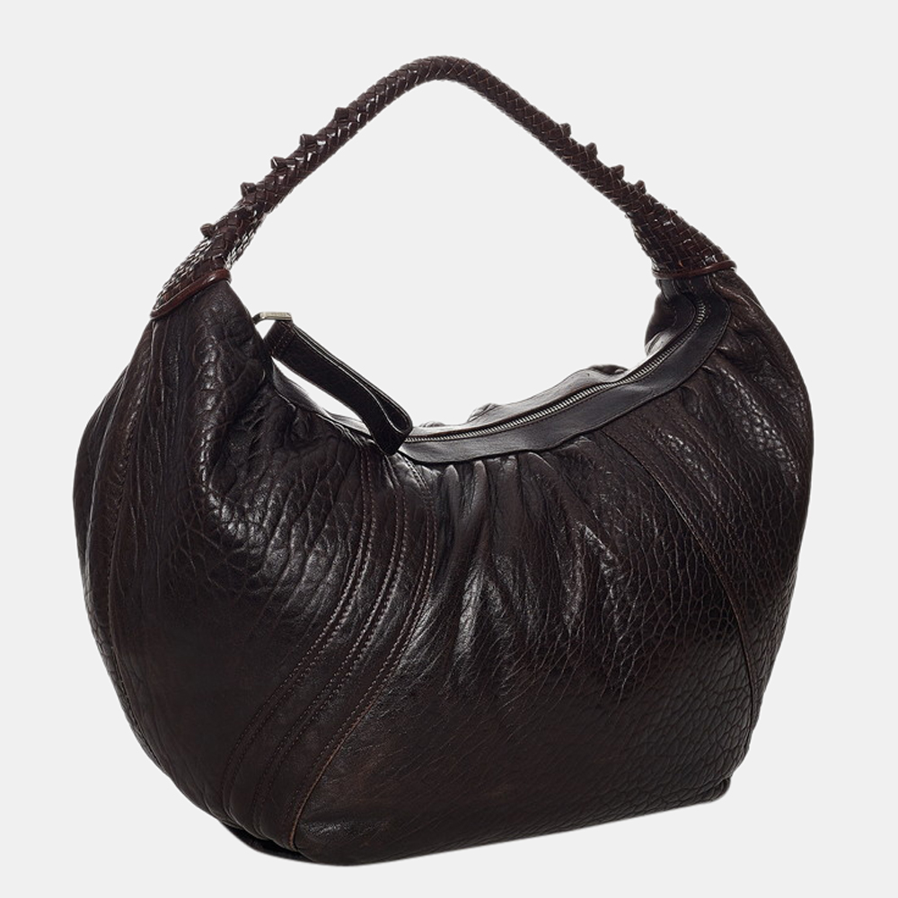 

Fendi Brown Leather Spy Shoulder Bag