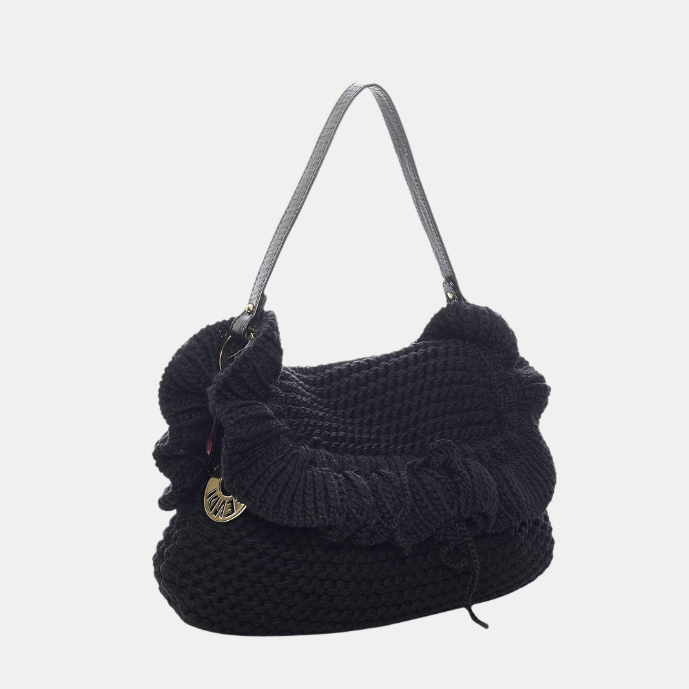 

Fendi Black Knitted Chef Baguette
