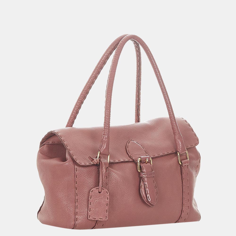 

Fendi Pink Selleria Linda Leather Handbag