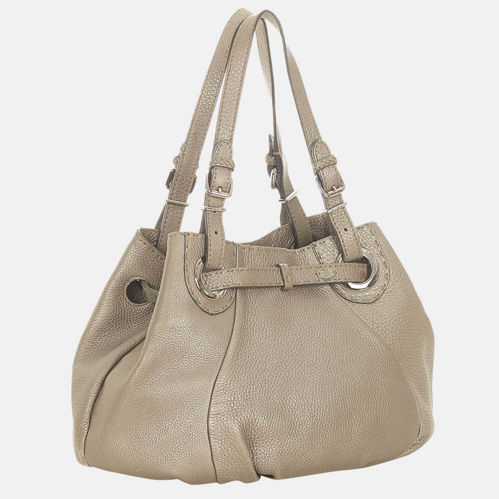 

Fendi Beige/Brown Selleria Leather Shoulder Bag