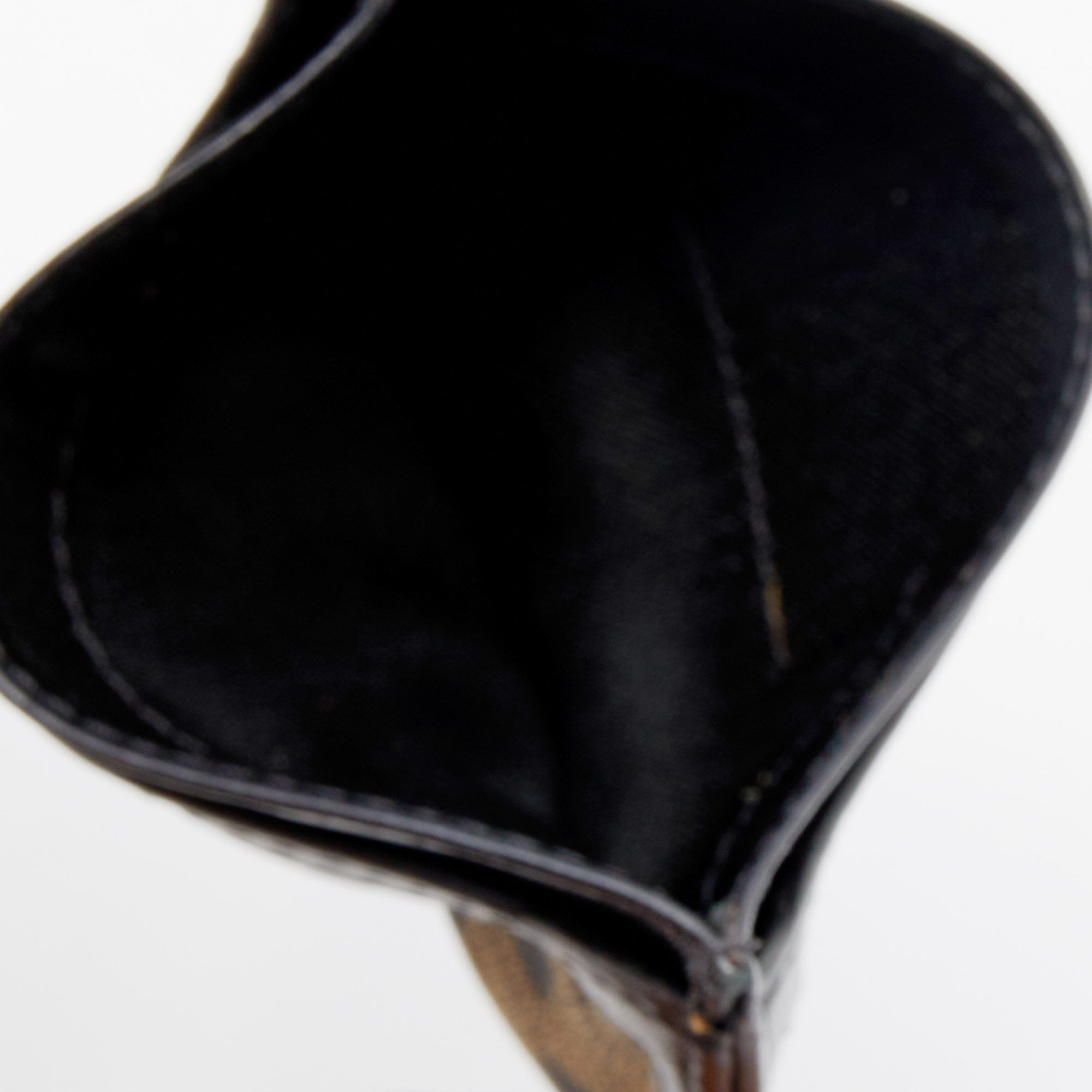 

Fendi Tobacco/Black Zucca Canvas and Leather Card Holder, Brown