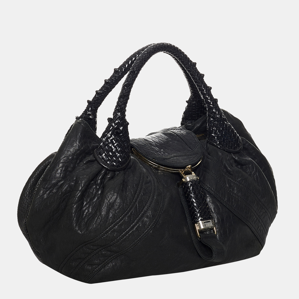 

Fendi Black Spy Leather Handbag