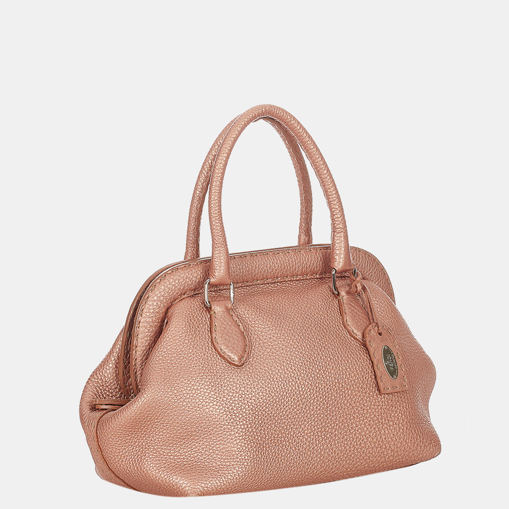 

Fendi Pink Selleria Leather Handbag