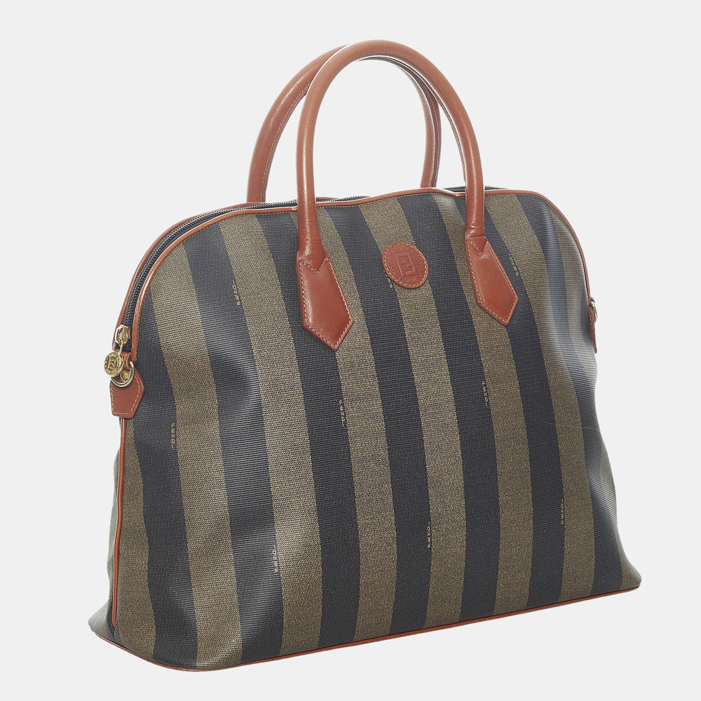 

Fendi Brown/Black Pequin Handbag
