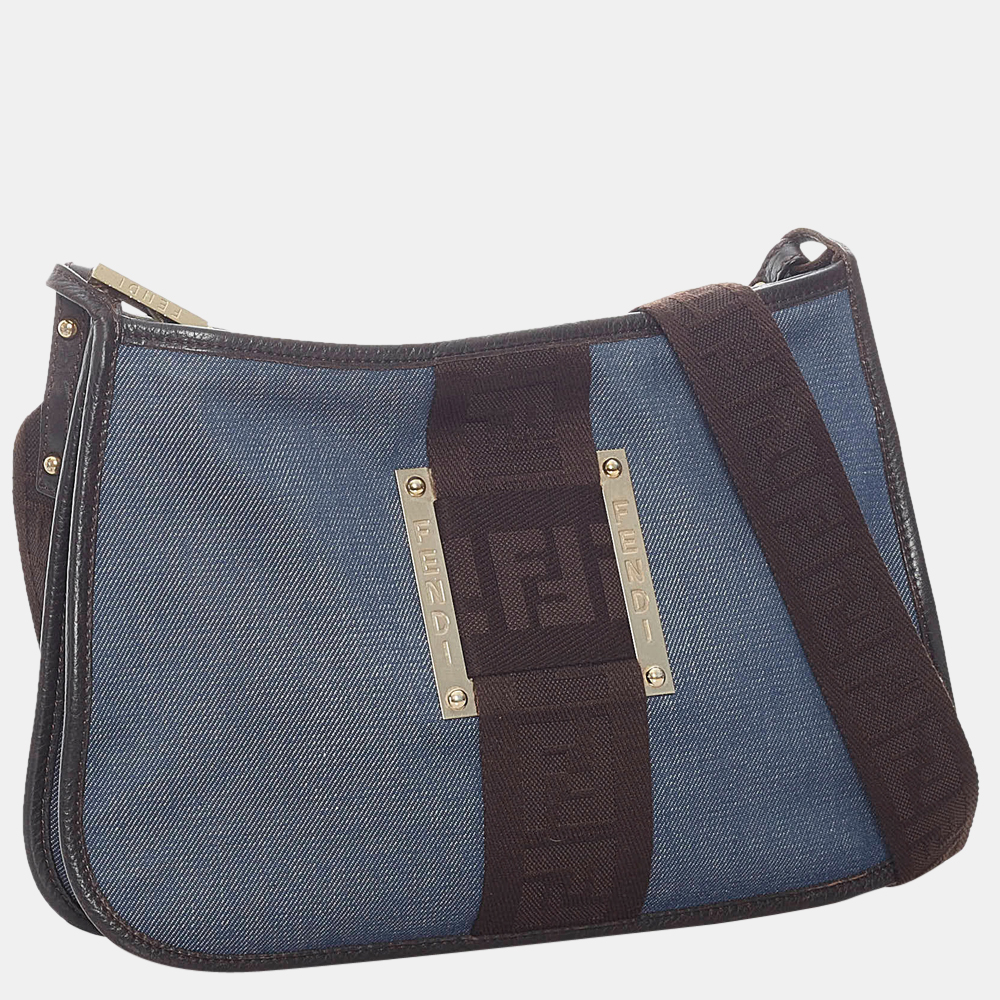 

Fendi Blue Denim Crossbody Bag