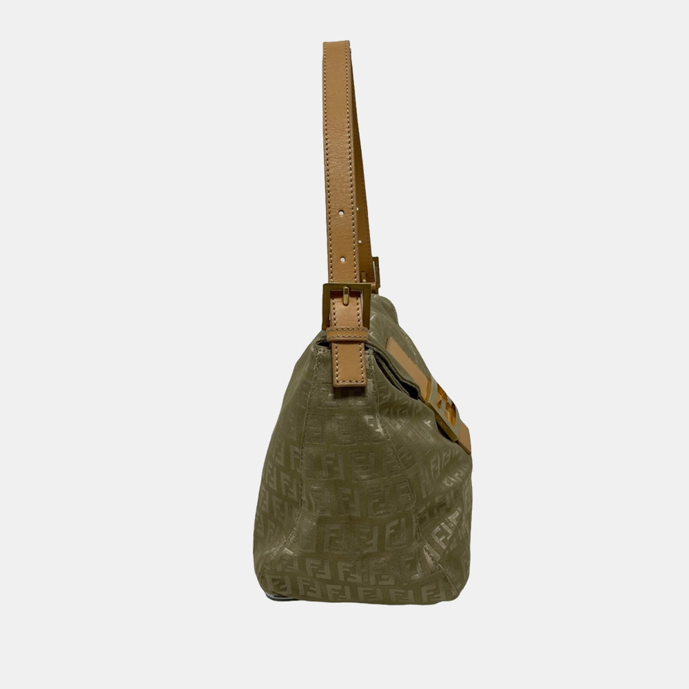 

Fendi Green/Brown Zucchino Canvas Shoulder Bag