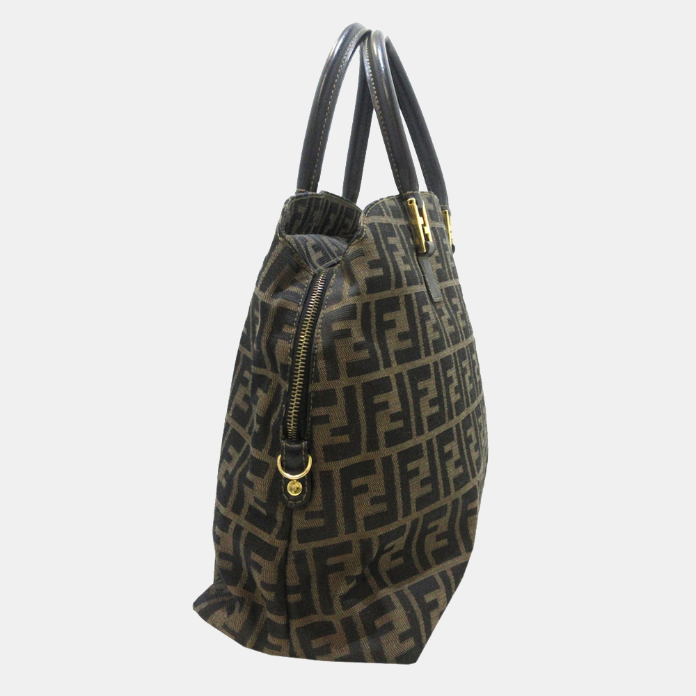 

Fendi Brown Zucca Canvas Tote Bag