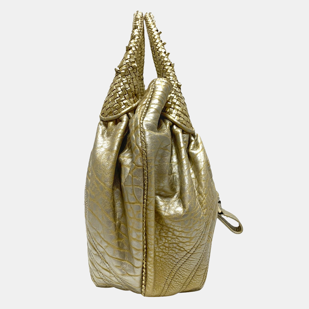 

Fendi Gold Spy Leather Handbag