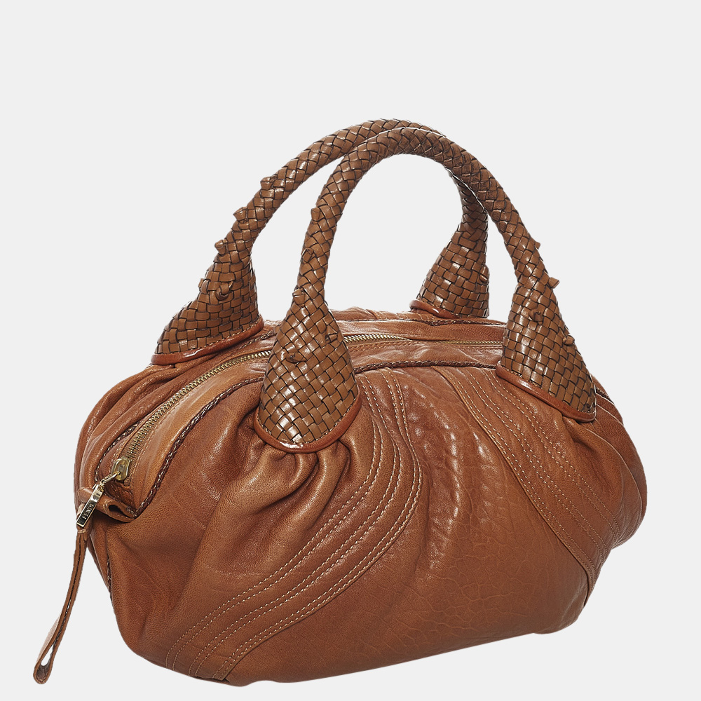 

Fendi Brown Spy Leather Handbag