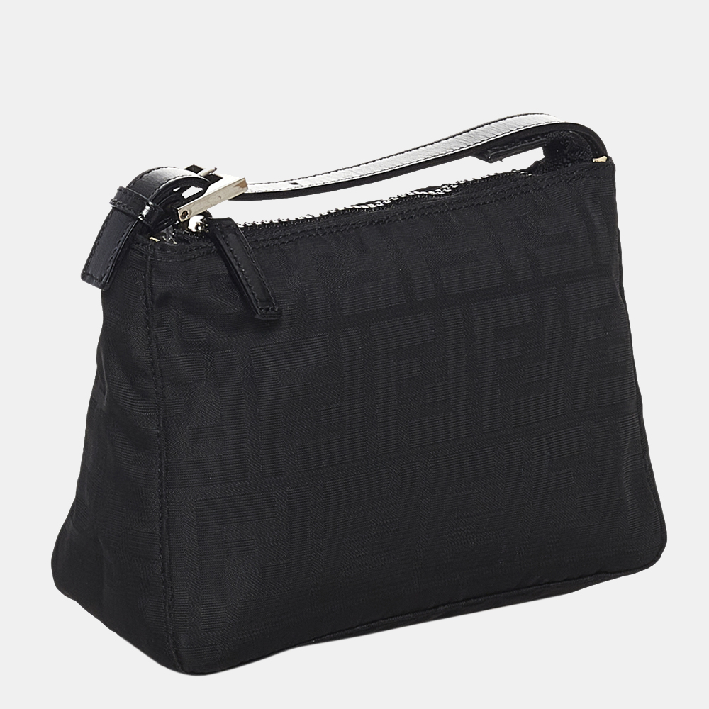 

Fendi Black Zucca Canvas Handbag