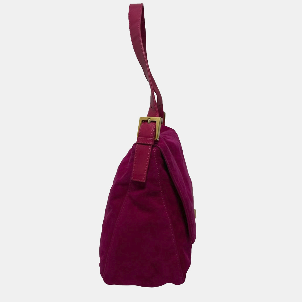 

Fendi Pink Mamma Suede Forever Shoulder Bag