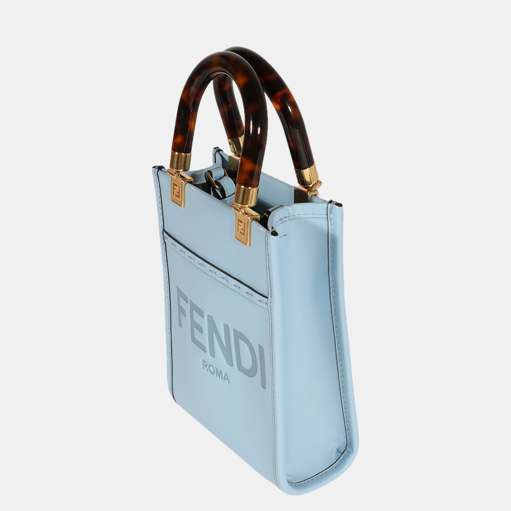 

Fendi Light Blue Leather Mini Sunshine Shopper Bag
