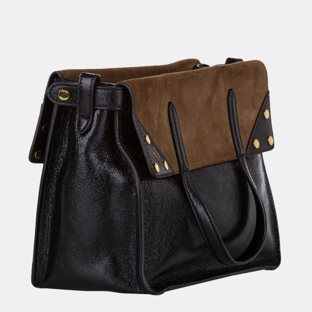 

Fendi Black/Brown Fendi Flip Leather Satchel