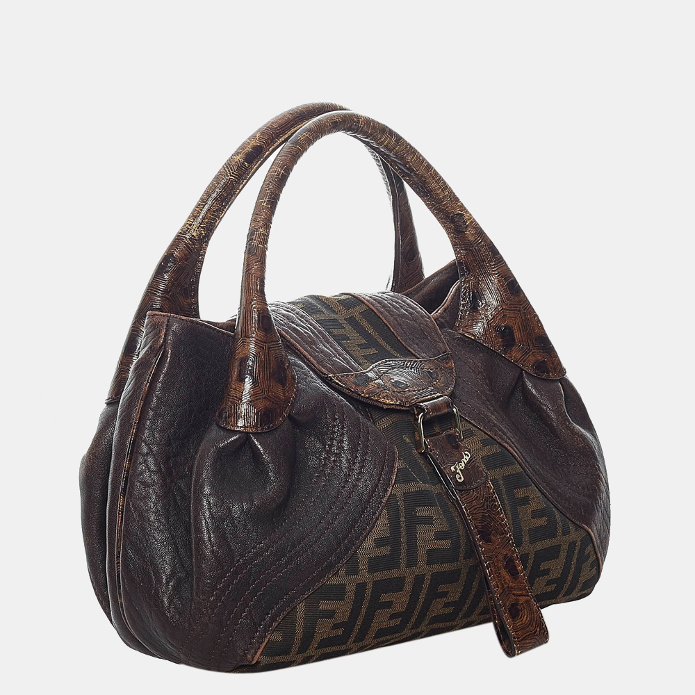 

Fendi Brown Zucca Spy Canvas Handbag
