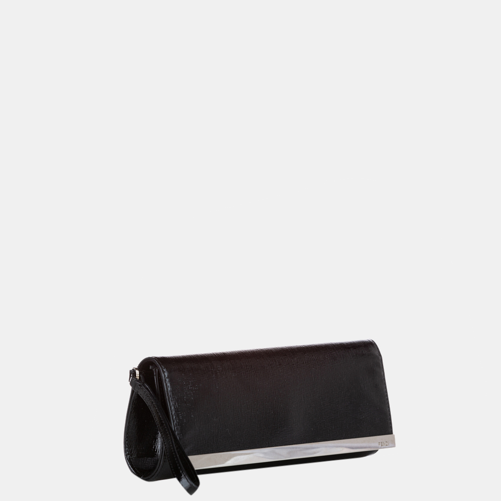 

Fendi Black Leather Clutch Bag