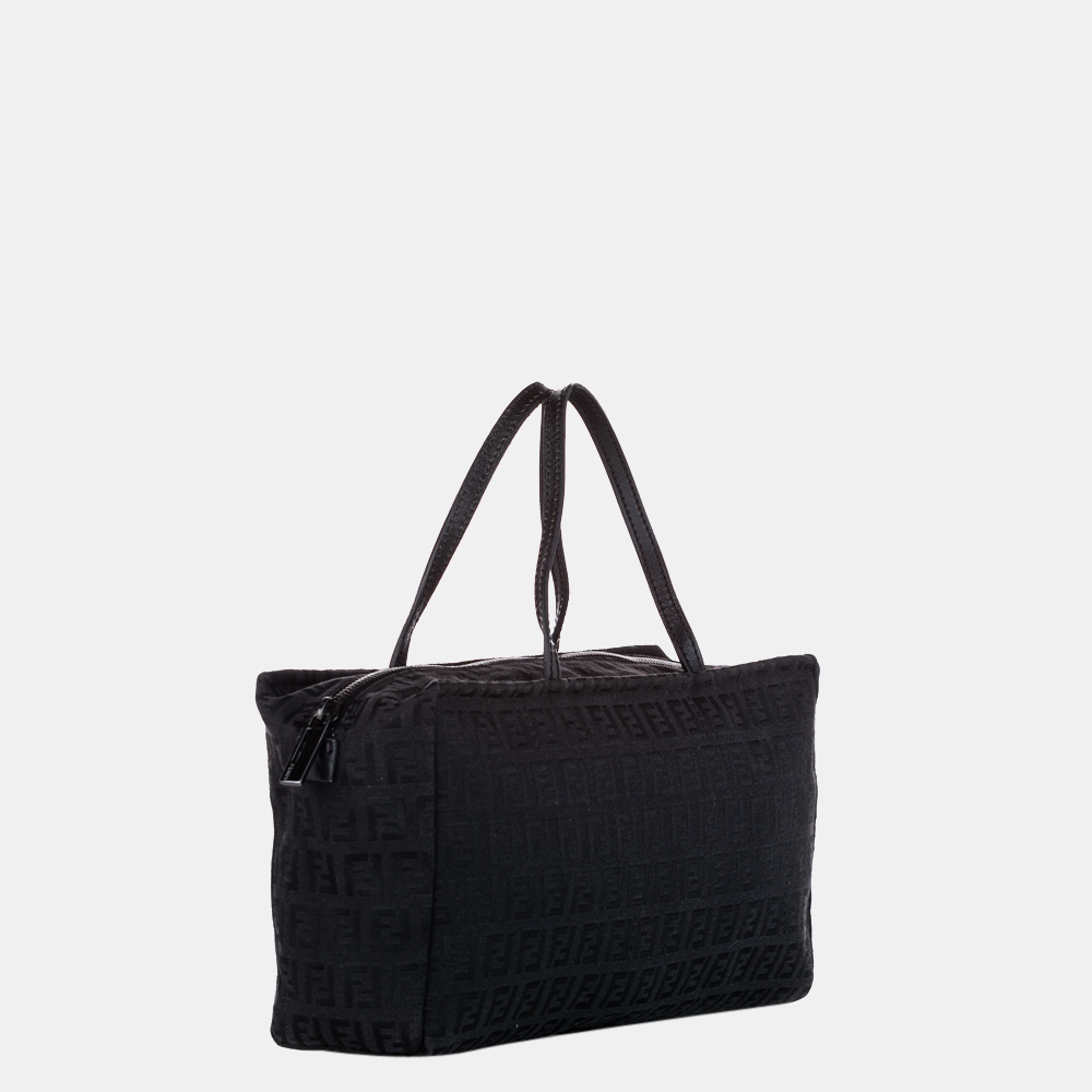 

Fendi Black Zucchino Canvas Handbag