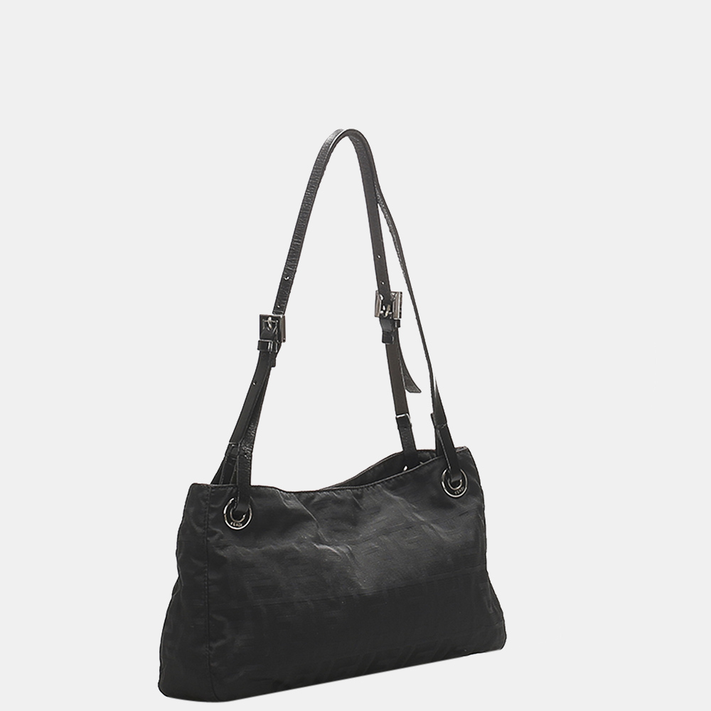 

Fendi Black Zucca Canvas Baguette