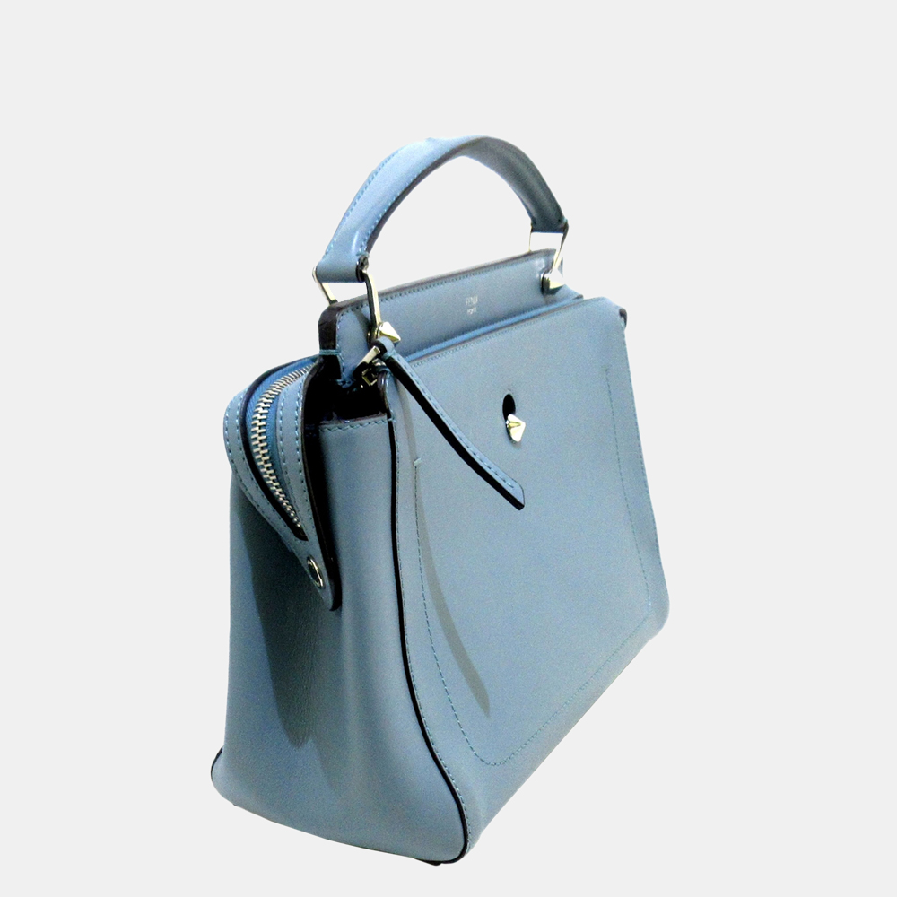 

Fendi Blue DotCom Leather Satchel