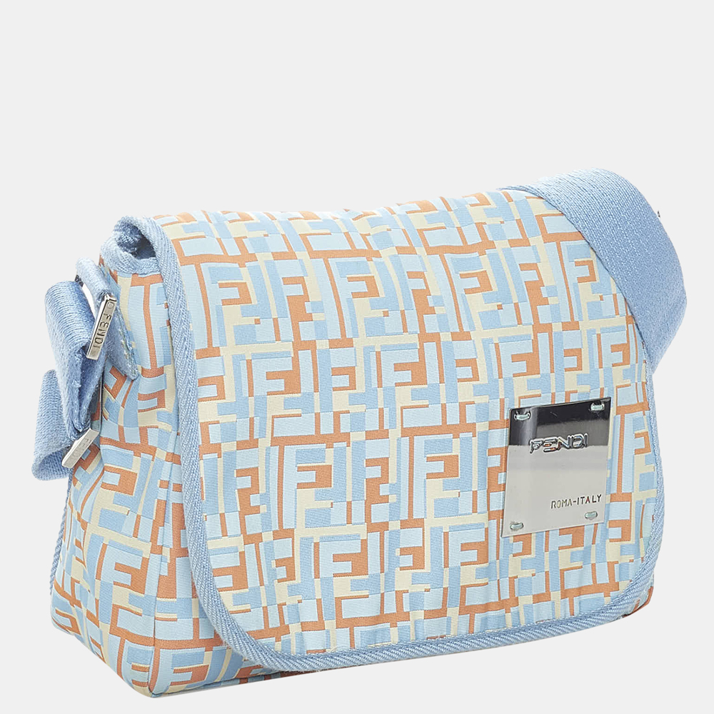 

Fendi Multi Color/White Zucca Nylon Crossbody Bag, Multicolor