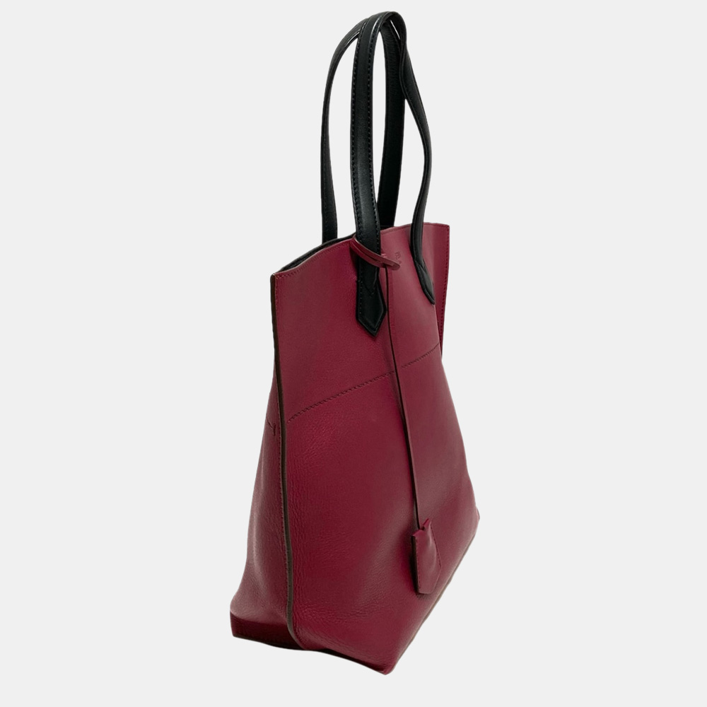 

Fendi Black/Red All Shopper Leather Tote Bag