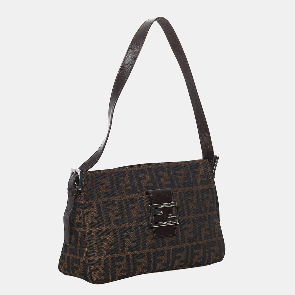 

Fendi Brown Zucca Canvas Shoulder Bag