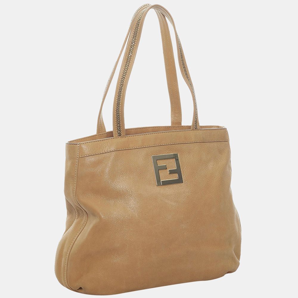 

Fendi Brown Nubuck Tote Bag