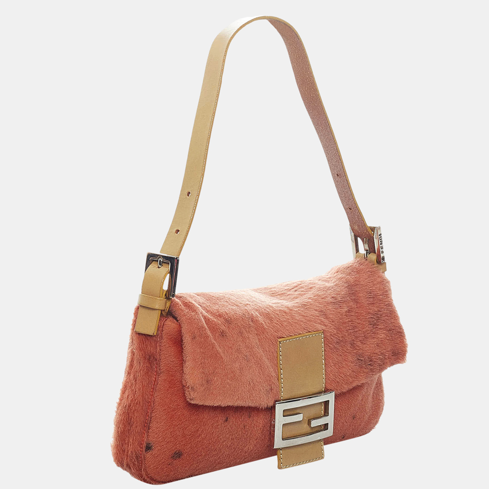 

Fendi Red Pony Hair Mamma Baguette