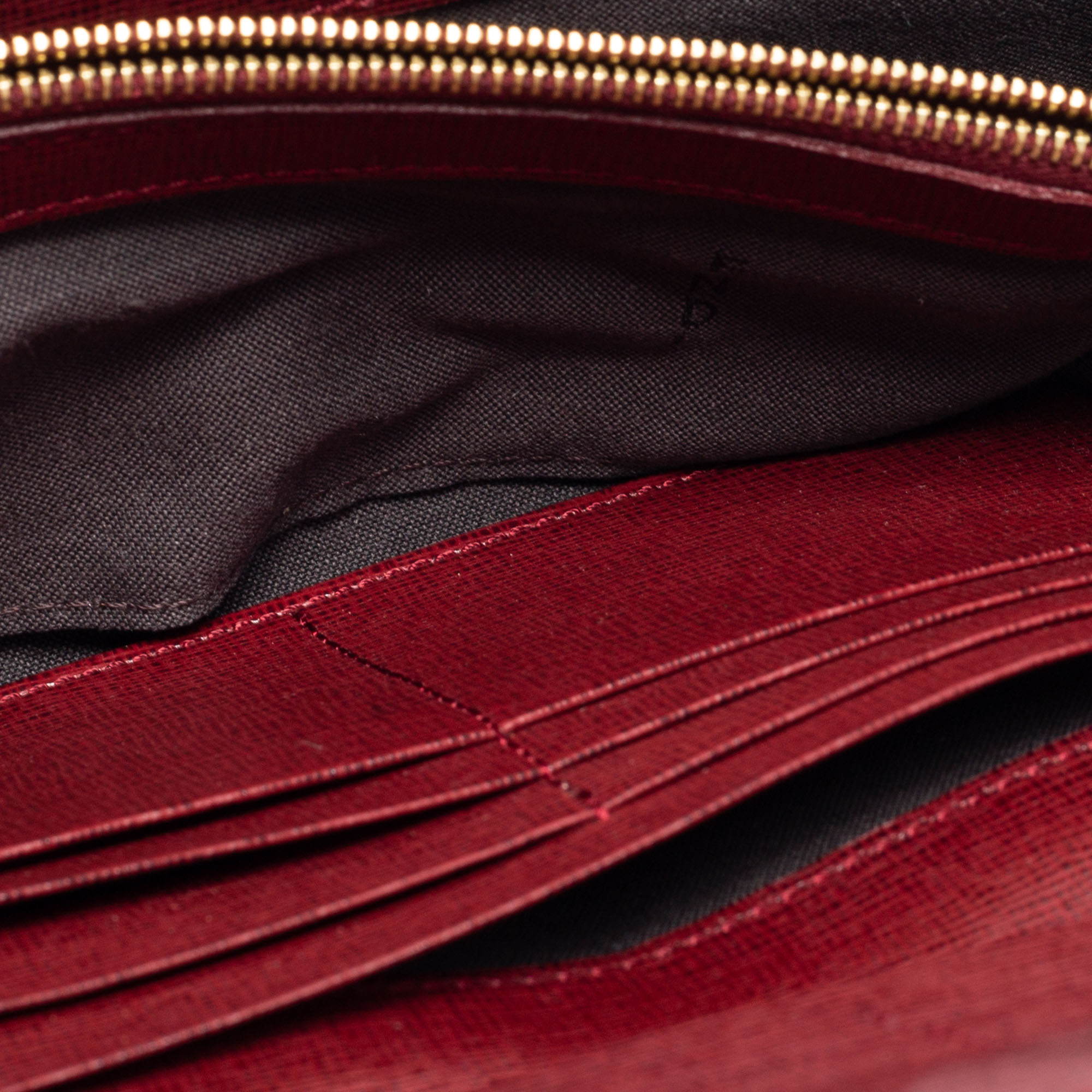 

Fendi Burgundy Leather Continental Wallet
