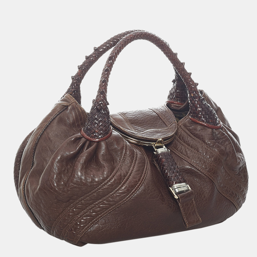 

Fendi Brown Spy Leather Handbag