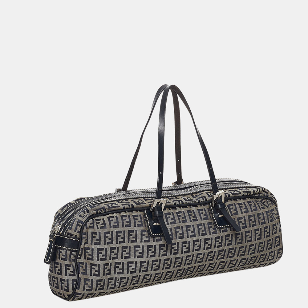 

Fendi Blue/Grey Zucchino Canvas Handbag