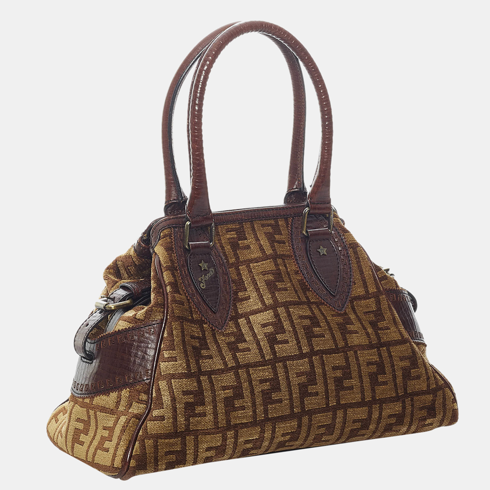 

Fendi Brown Zucca Etniko Canvas Handbag