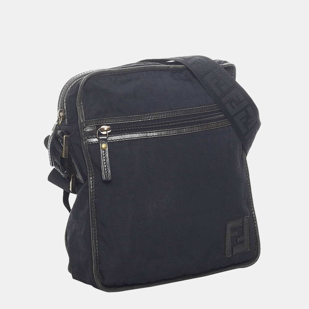 

Fendi Black Zucca Nylon Crossbody Bag