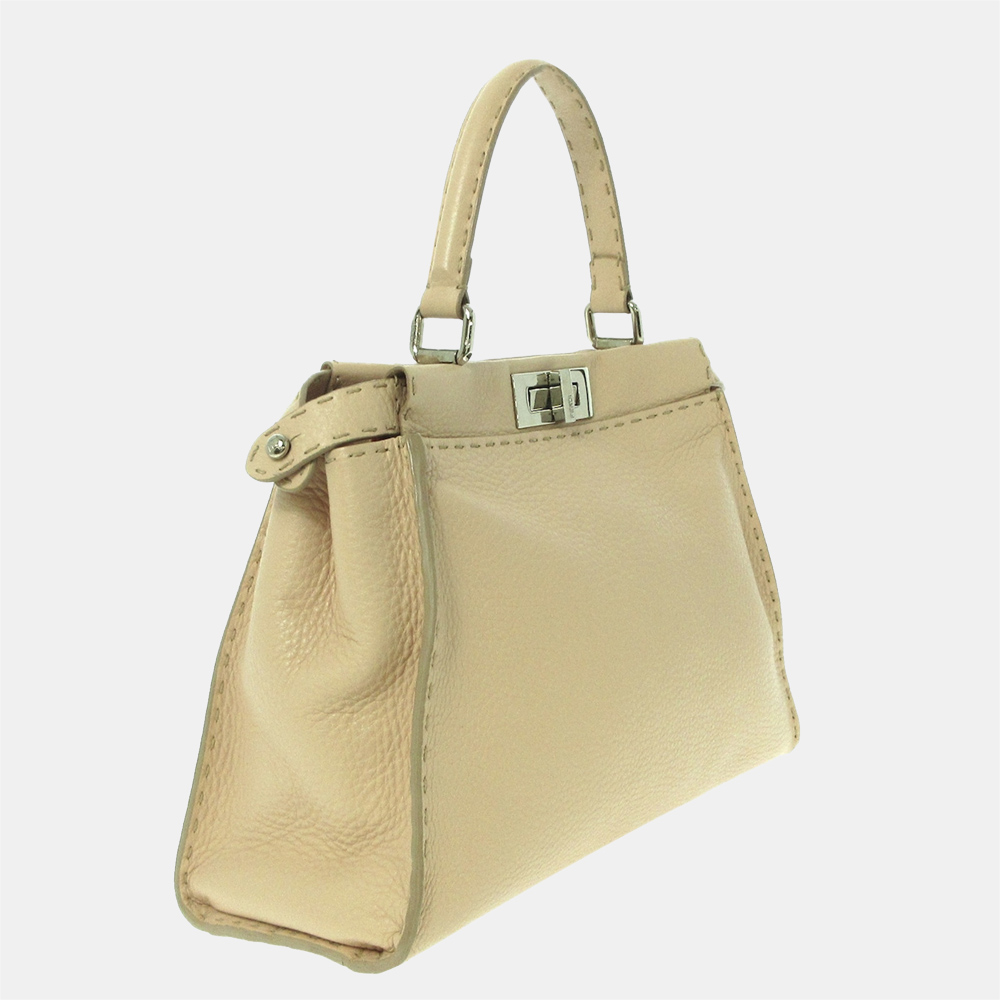 

Fendi Beige/Brown Selleria Peekaboo Leather Handbag