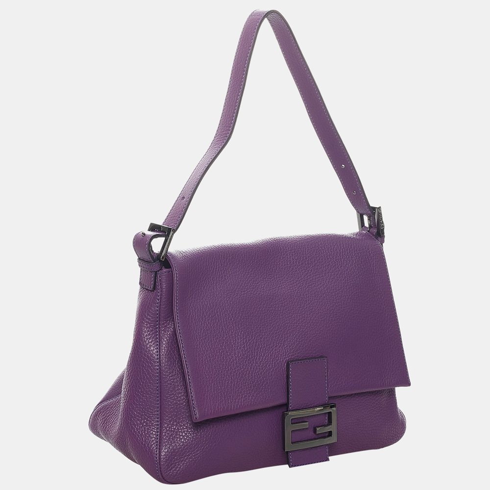 

Fendi Purple Mamma Forever Leather Shoulder Bag