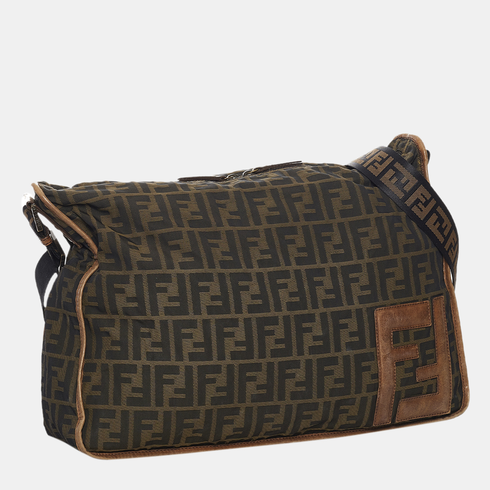 

Fendi Brown/Green Zucca Canvas Crossbody Bag