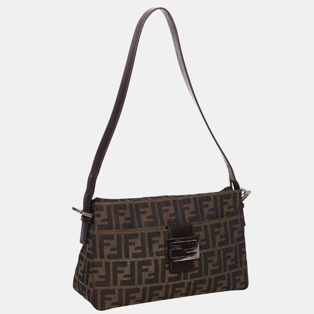 

Fendi Brown Zucca Canvas Shoulder Bag