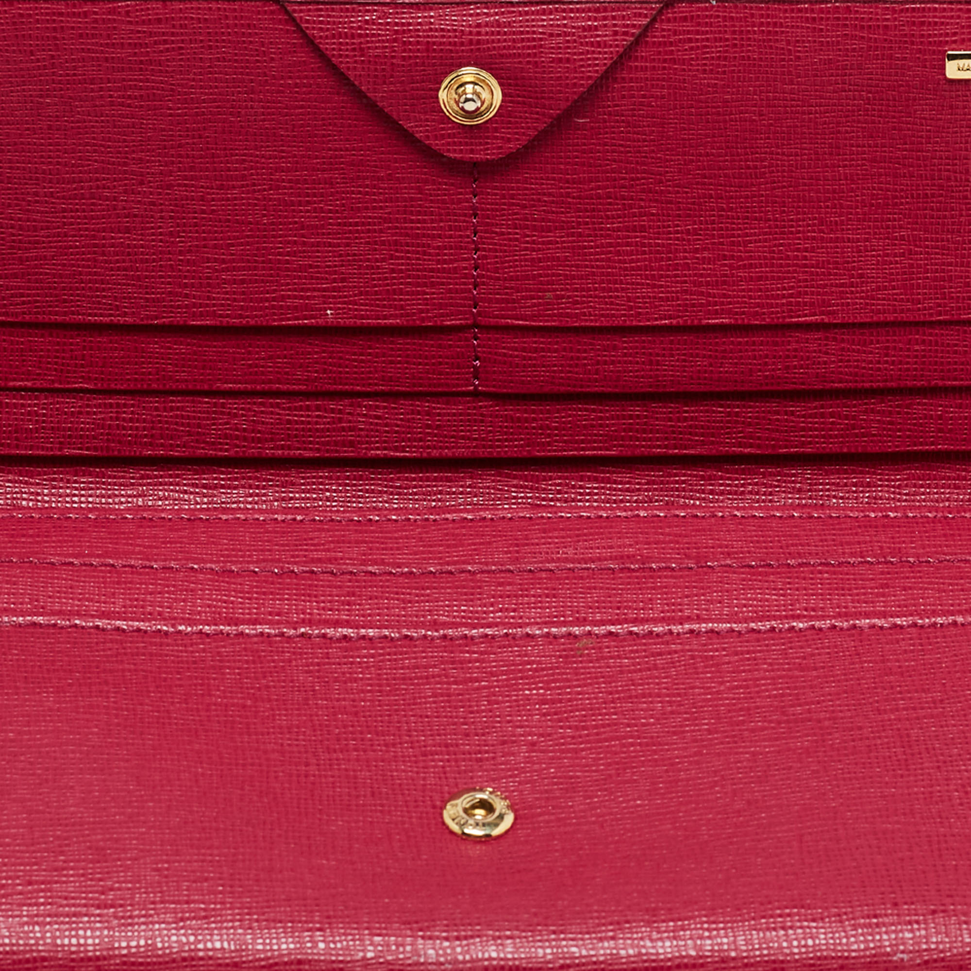 

Fendi Pink Leather Flap Continental Wallet