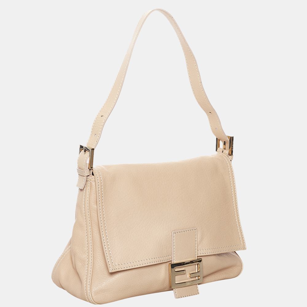 

Fendi Beige/Brown Mamma Forever Leather Shoulder Bag