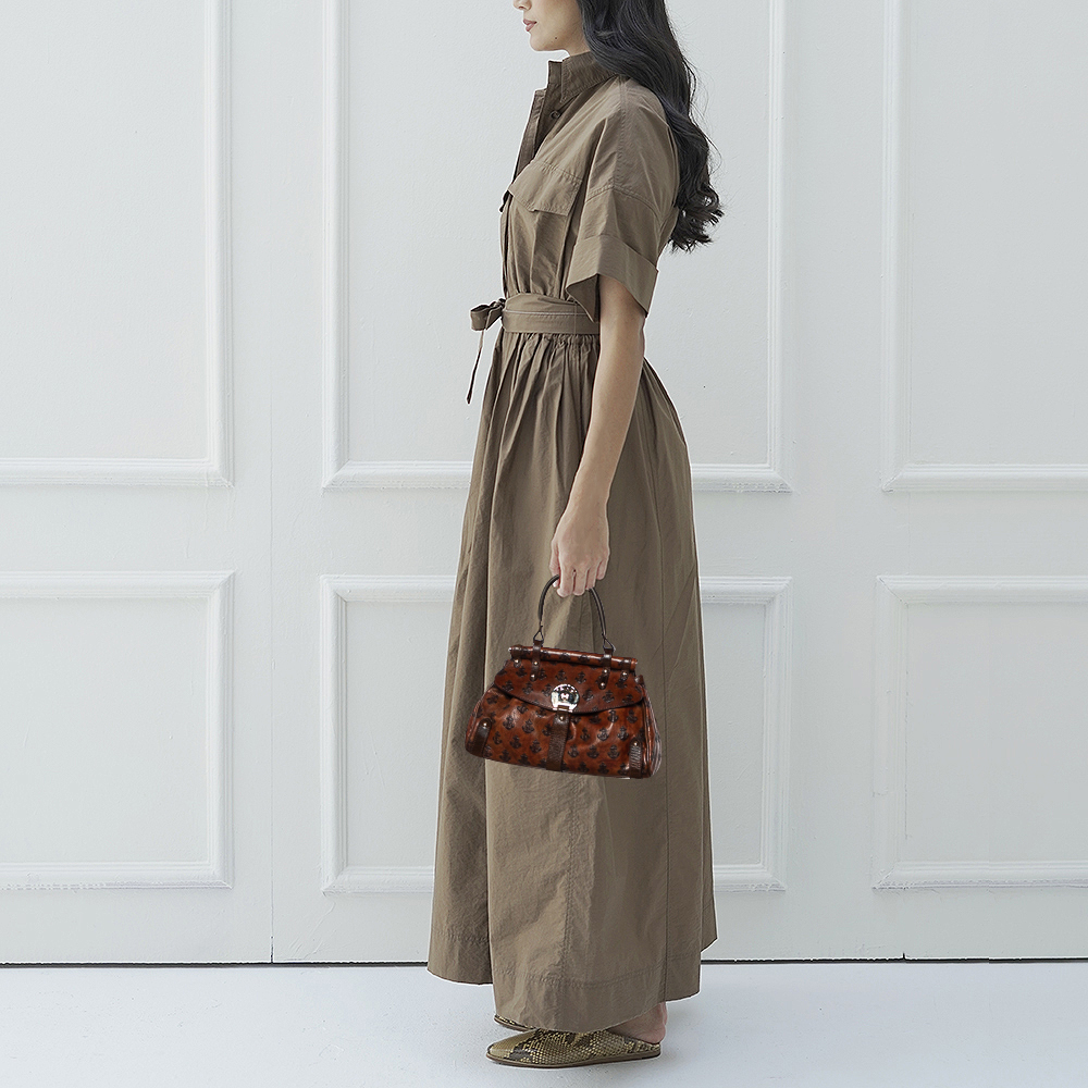 

Fendi Brown Leather Small Magic Top Handle Bag