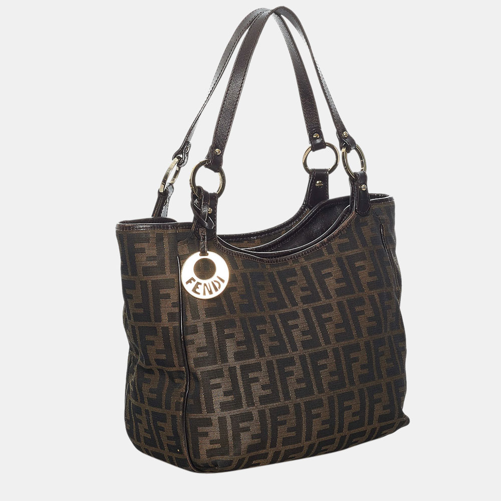 

Fendi Brown Zucca Small Chef Tote Bag