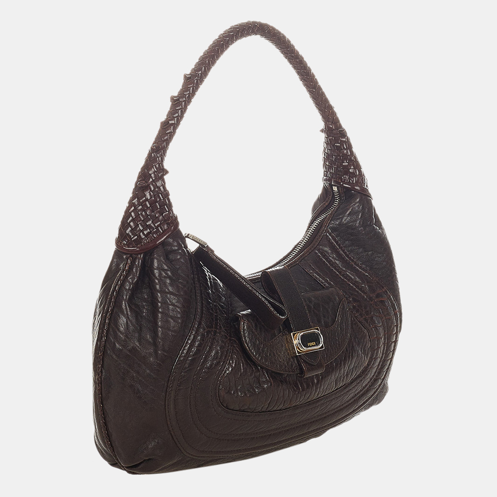 

Fendi Brown Spy Leather Handbag