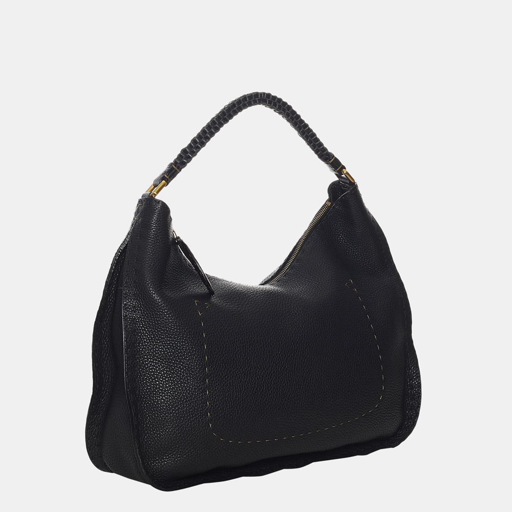 

Fendi Black Selleria Leather Shoulder Bag
