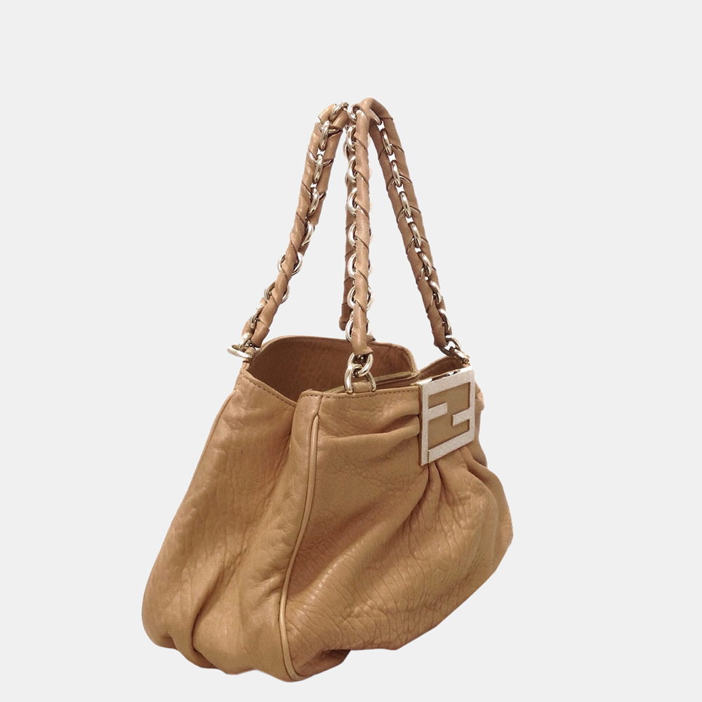 

Fendi Brown Mia Leather Shoulder Bag