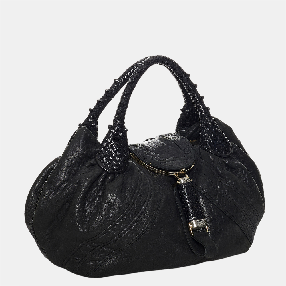 

Fendi Black Spy Leather Handbag
