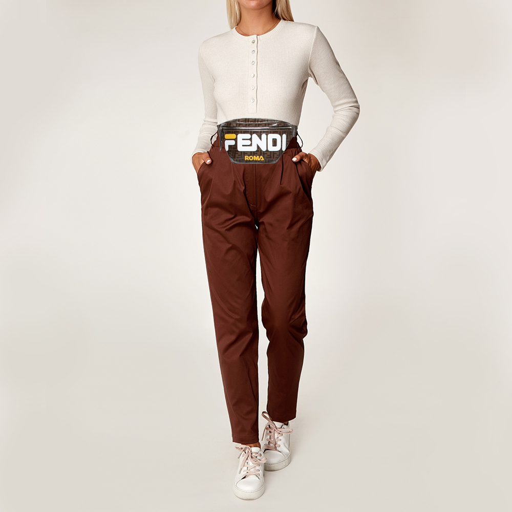 

Fendi Brown Zucca Coated Canvas Spalmati Mania Belt Bag