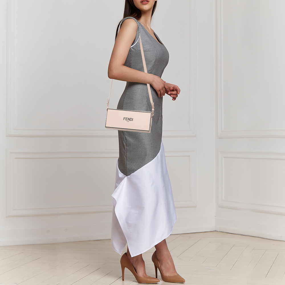 

Fendi Blush Pink Leather Horizontal Box Crossbody Bag