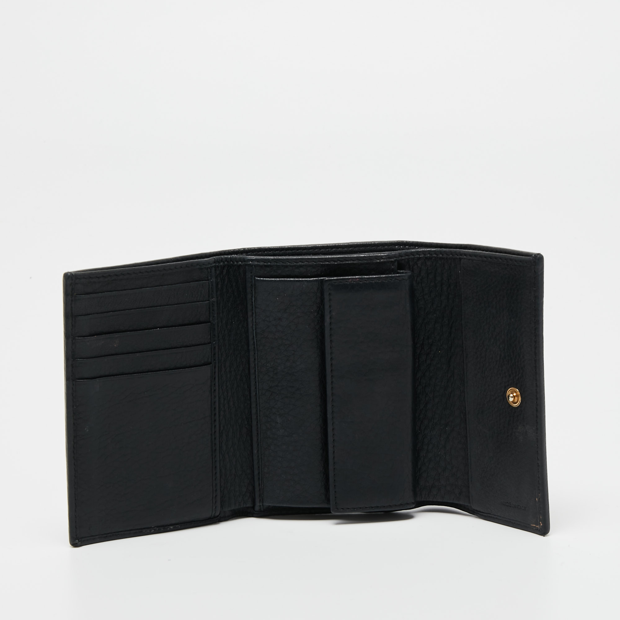 

Fendi Black Zucca Canvas and Leather French Wallet