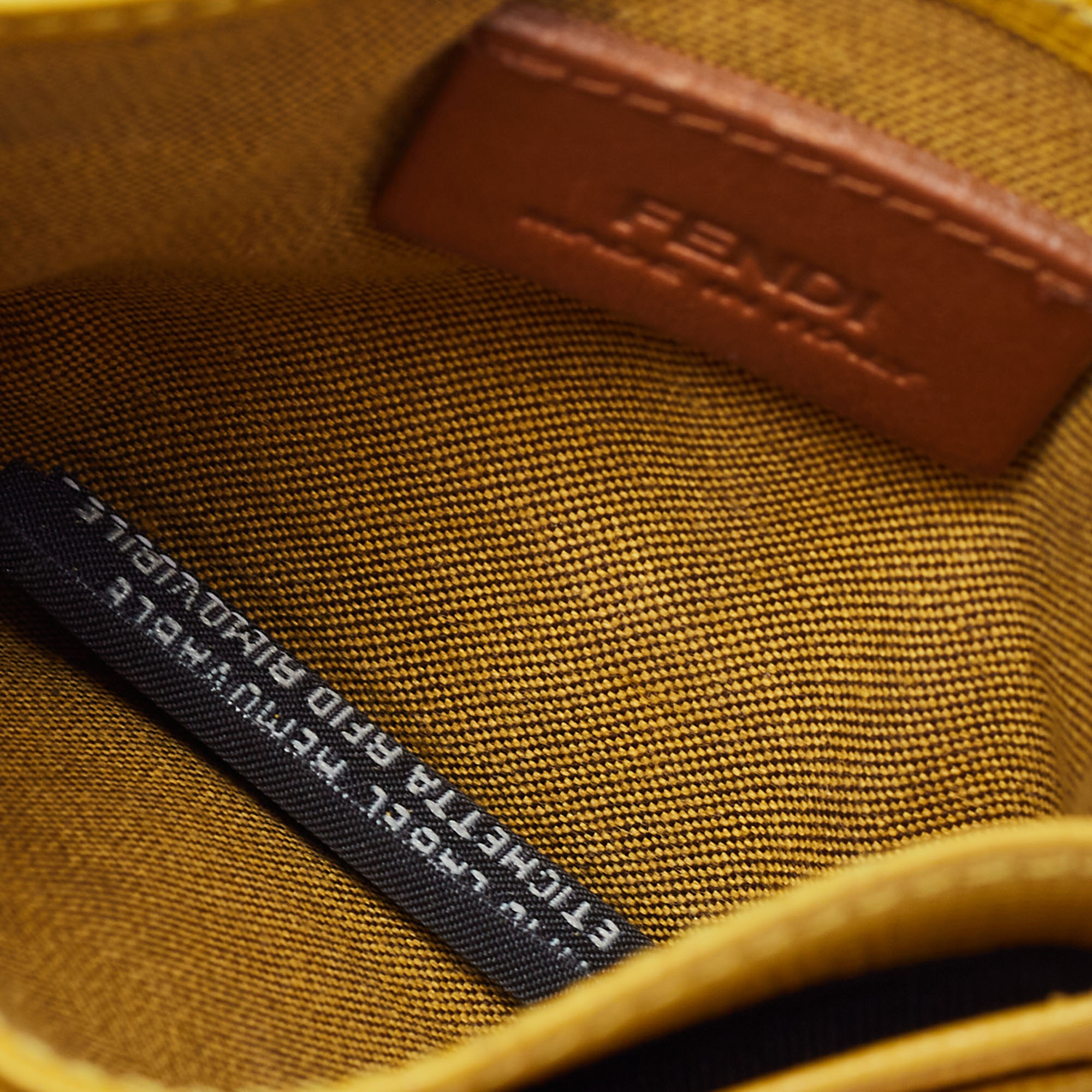 

Fendi Yellow Leather Card Holder