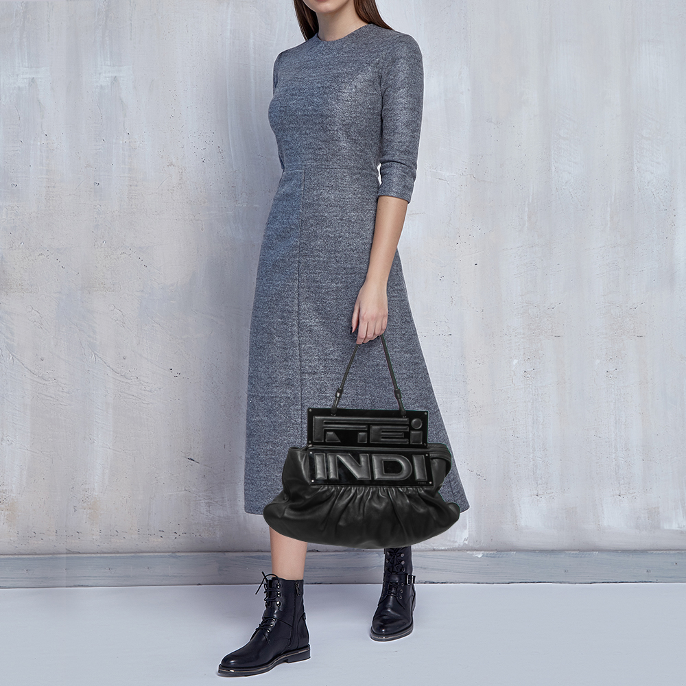 

Fendi Black Leather To You Top Handle Bag