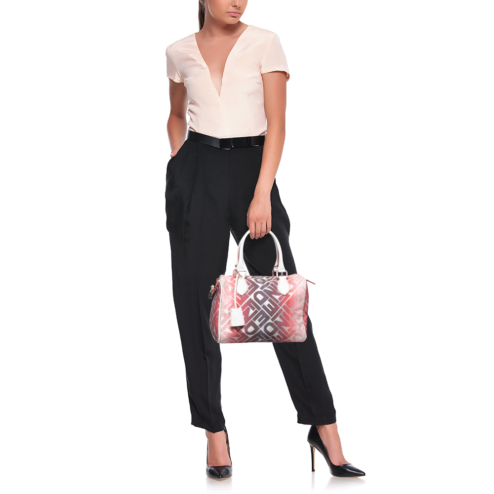 

Fendi Multicolor Canvas and Leather Bauletto Satchel